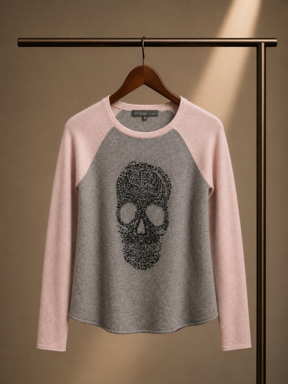 27 Miles Malibu Cashmere Studded Skull Sweater XS